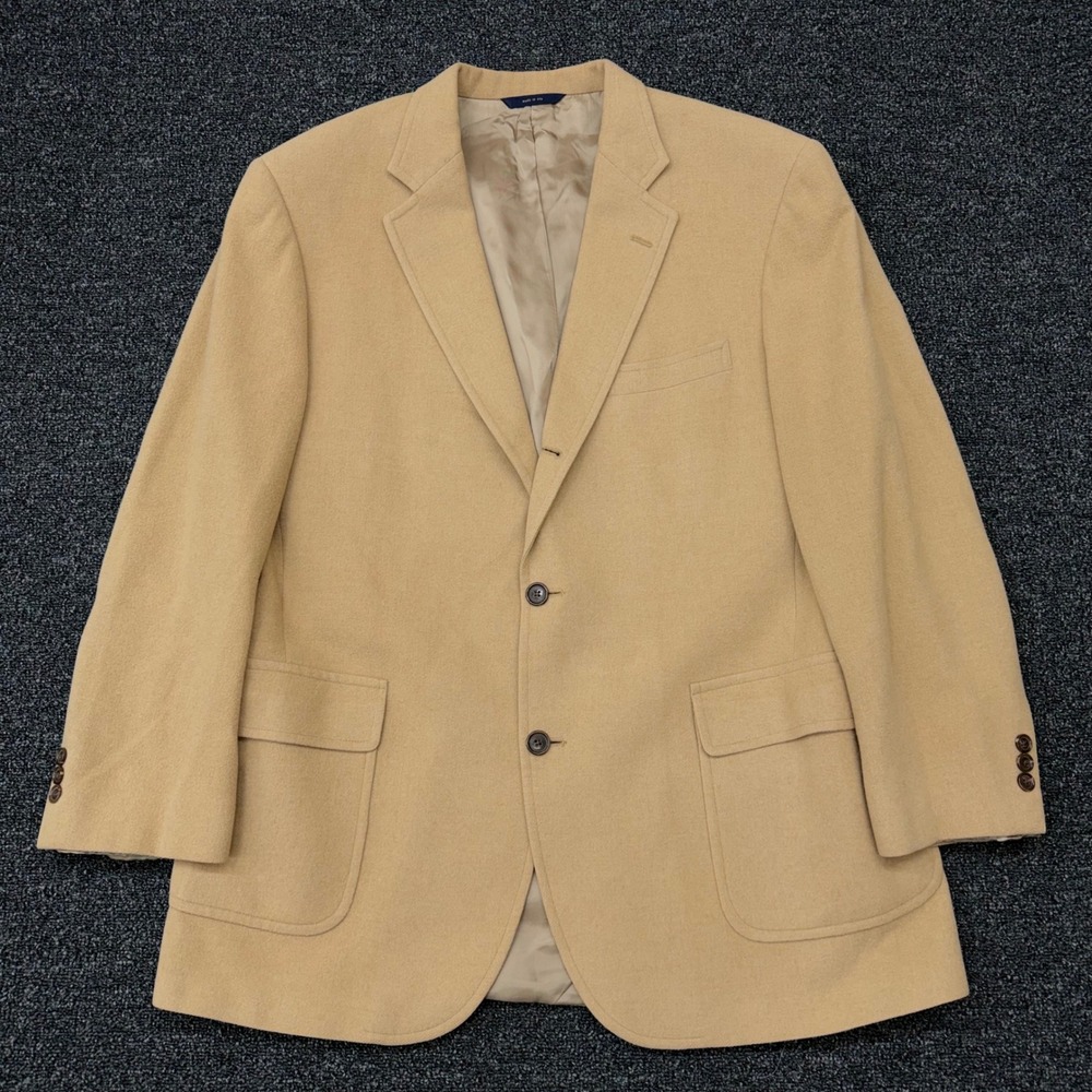 Brooks Brothers Loro Piana 100% Camel Hair Blazer 44R Tan Made USA Sport Coat
